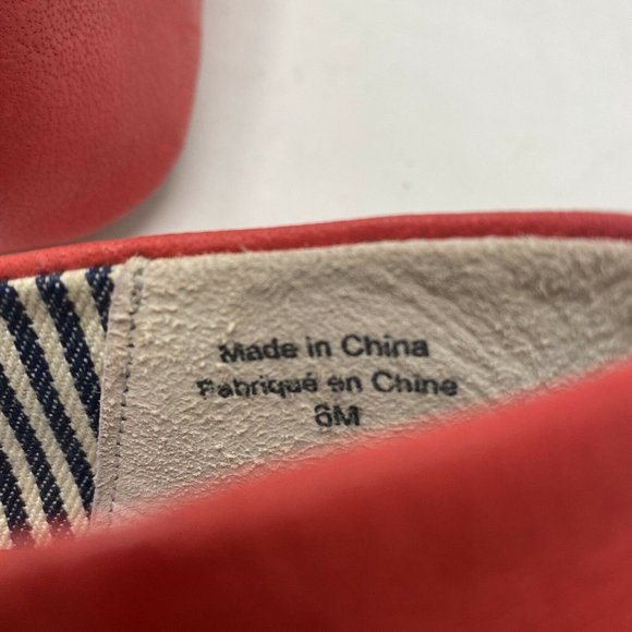 Anthropologie Pilcro Paris Eiffel Tower Red Ballet Flats 6 France Round … - Picture 9 of 11